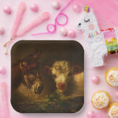 2人の友人（ロバと子羊） （家畜） ペーパープレート (パーティー)