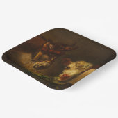 2人の友人（ロバと子羊） （家畜） ペーパープレート (傾斜あり)