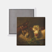 2人の友人（ロバと子羊） （家畜） マグネット (正面/裏面)