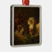 2人の友人（ロバと子羊） （家畜） メタルオーナメント (右)