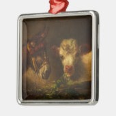 2人の友人（ロバと子羊） （家畜） メタルオーナメント (左)