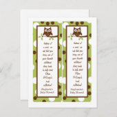 2人の図書記号の森林友人のフクロウ インビテーションポストカード (正面/裏面)