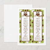 2人の図書記号の森林友人のフクロウ インビテーションポストカード (正面/裏面)