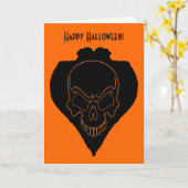 2人の女とスカル カード (黄色い花)