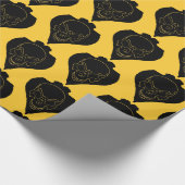 2人の女とスカル ラッピングペーパー (角)