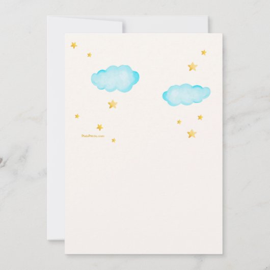 2人の女の子の熱気球の写真誕生日 招待状 (裏面)