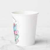 2人の女の子エレガントの誕生日パーティーでお茶 紙コップ (左)