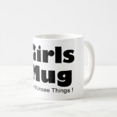 2人の女の子1つのマグ コーヒーマグカップ (正面右)