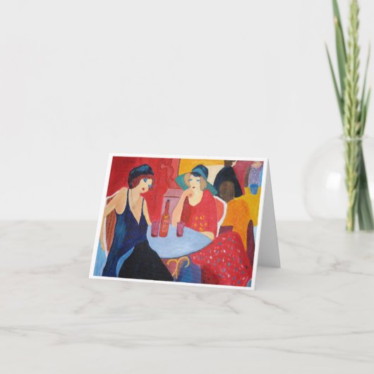 2人の女性がカフェ カード (正面)