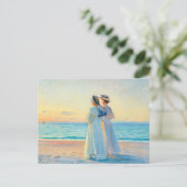 2人の女性がサンセットオンスケーゲンビーチバイアンチャー ポストカード (スタンド正面)