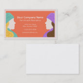 2人の女性が手作りのウェアラブルの名刺 名刺 (正面/裏面)