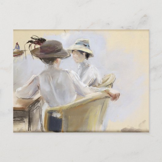 2人の女性が水辺で ポストカード (正面)