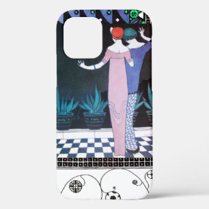 2人の女性の夜のアールデコ美しいファッション iPhone 12ケース
