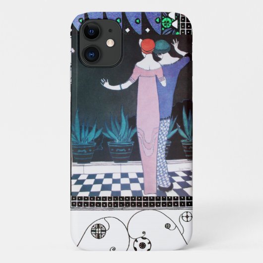 2人の女性の夜のアールデコ美しいファッション Case-Mate iPhoneケース (裏面)