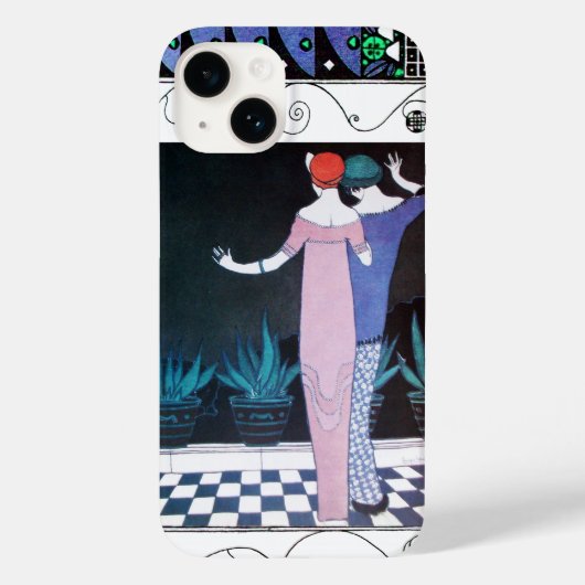 2人の女性の夜のアールデコ美しいファッション Case-Mate iPhoneケース (裏面)