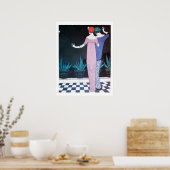 2人の女性の夜、アールデコ美しいファッション ポスター (キッチン)