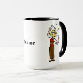 2人の女性バーテンダーマグが名前を付ける マグカップ (正面右)