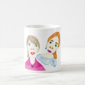 2人の女性マグ コーヒーマグカップ (中央)