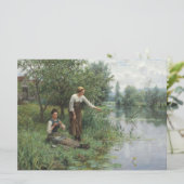 2人の女性魚釣りオンザグラスバイザリバー カード (スタンド正面)