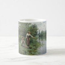 2人の女性魚釣りオンザグラスバイザリバー