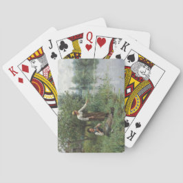 2人の女性魚釣りオンザグラスバイザリバー トランプ