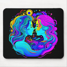 2人の女性 マウスパッド