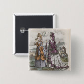 2人の女性 缶バッジ (正面&裏面)