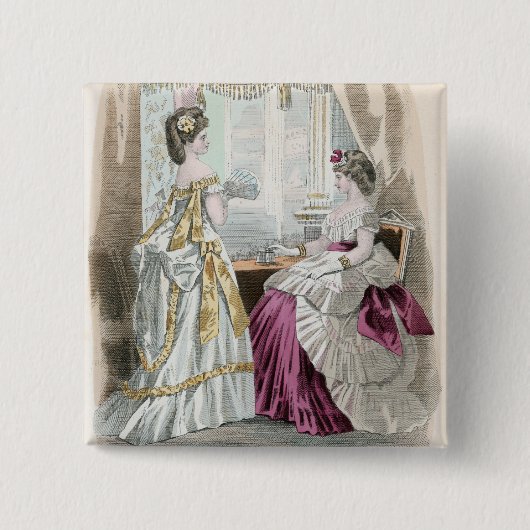 2人の女性 缶バッジ (正面)