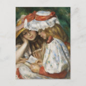 2人の女読の子のピエール=オーギュスト・ルノアール。 ポストカード (正面)