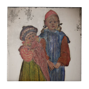 2人の妹1906年 タイル