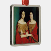 2人の姉妹、かMesdemoiselles Chasseriau メタルオーナメント (右)