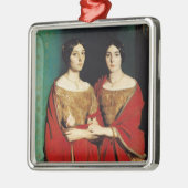 2人の姉妹、かMesdemoiselles Chasseriau メタルオーナメント (左)