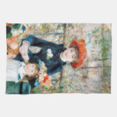 2人の姉妹、テラス・オーガストルノアール キッチンタオル (横)
