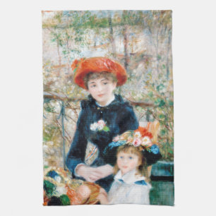 2人の姉妹、テラス・オーガストルノアール キッチンタオル