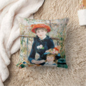 2人の姉妹、テラス・オーガストルノアール クッション (ブランケット)