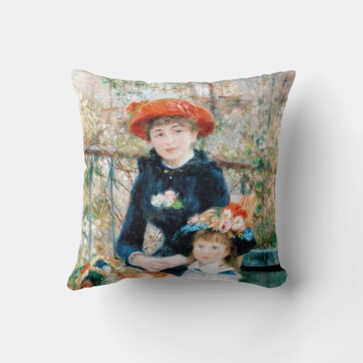 2人の姉妹、テラス・オーガストルノアール クッション (裏面)