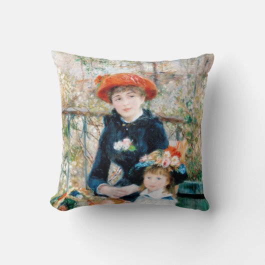 2人の姉妹、テラス・オーガストルノアール クッション (正面)