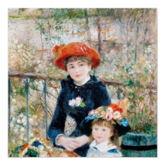 2人の姉妹、テラス・オーガストルノアール ポスター (正面)