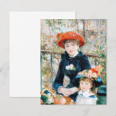 2人の姉妹、テラス・オーガストルノアール 出欠カード (正面/裏面)