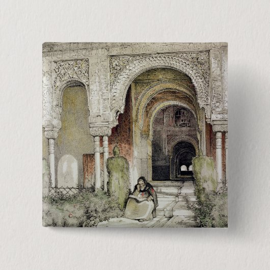 2人の姉妹(Sala de lのホールへの入口 缶バッジ (正面)