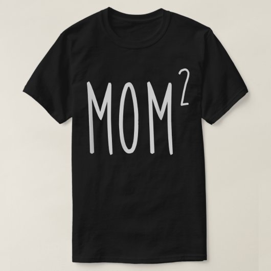 2人の子どもの2番目のパワーマザーにMOM2 Tシャツ (デザイン正面)