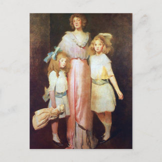 2人の子どもを連れたダニエルズ夫人 ポストカード