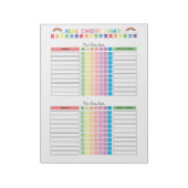 2人の子供のためのカスタムchoreグラフのメモ帳 ノートパッド (回転)