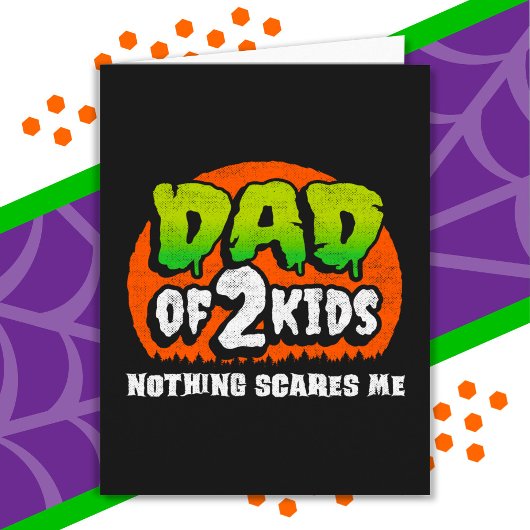 2人の子供の父 ハロウィン 何も怖くない カード