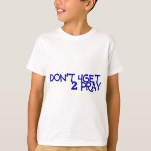 2人の子供のT祈シャツを取得しない Tシャツ