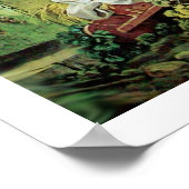 2人の子供を持つ女性プレミアムキャンバス ポスター (角)