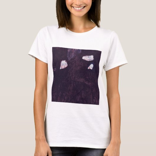 2人の子供を持つ絵を描母親のGustavクリムト Tシャツ (正面)