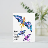 2人の子供を連れたドラゴン ポストカード (スタンド正面)