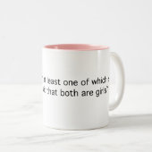 2人の子供、者女の子 ツートーンマグカップ (正面右)