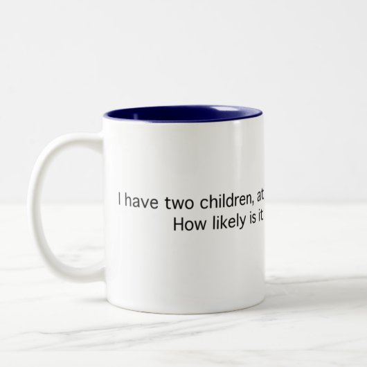 2人の子供、者男の子 ツートーンマグカップ (左)